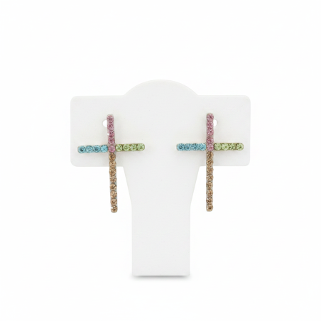 Rainbow Cross Studs
