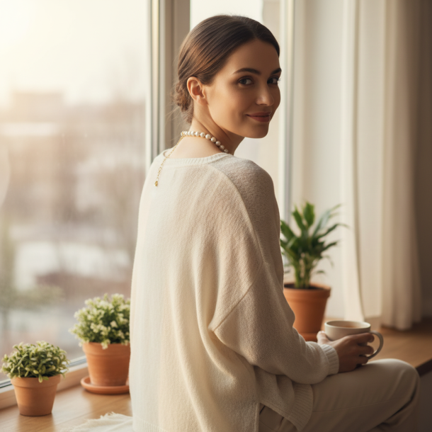 Naszyjnik Serce Perły