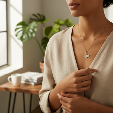 Schmetterling Aura Halskette