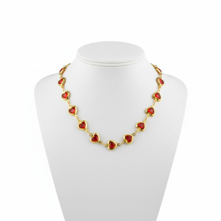 Ruby Hearts Necklace