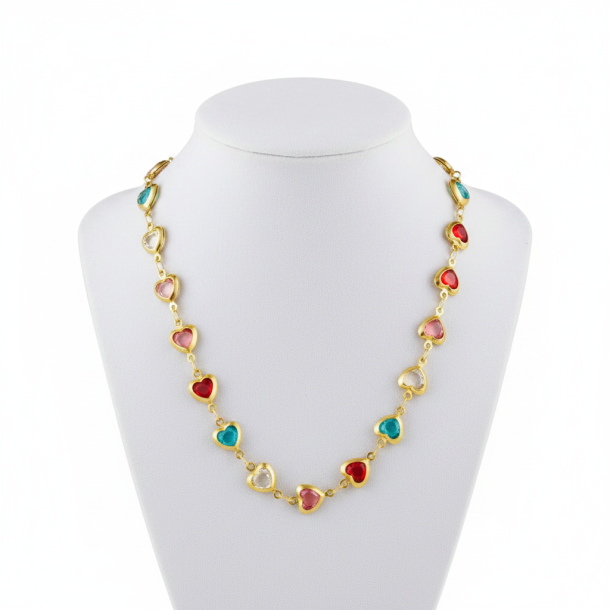 Colorful Hearts Necklace