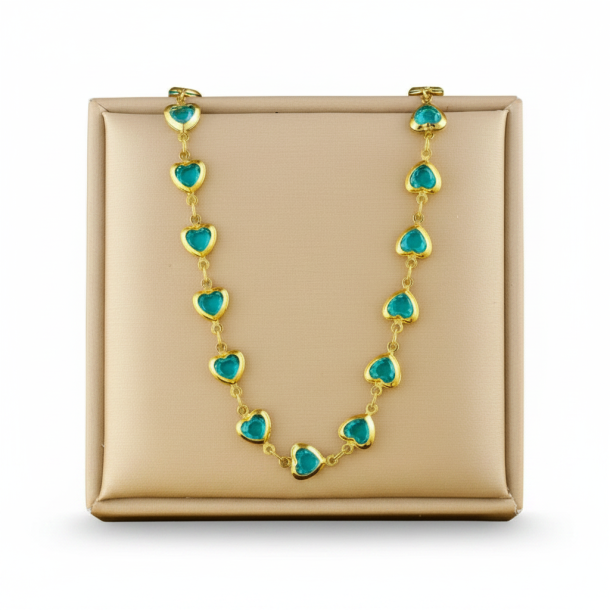 Turquoise Hearts Necklace