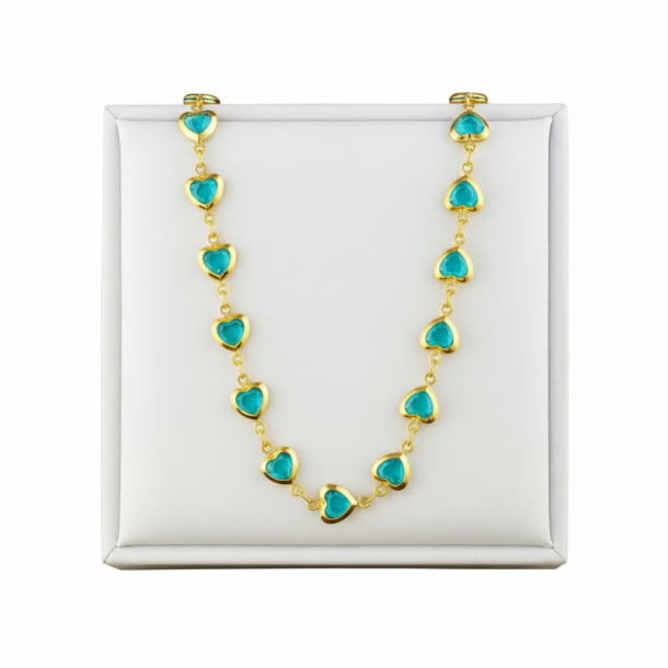 Turquoise Hearts Necklace