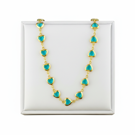 Turquoise Hearts Necklace