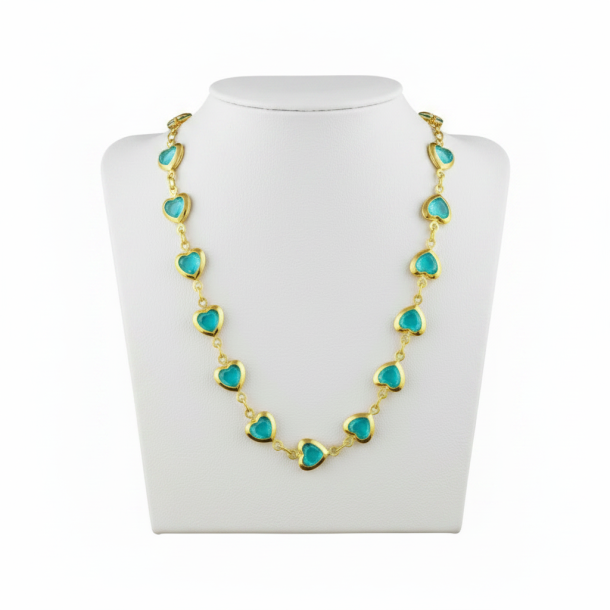 Turquoise Hearts Necklace