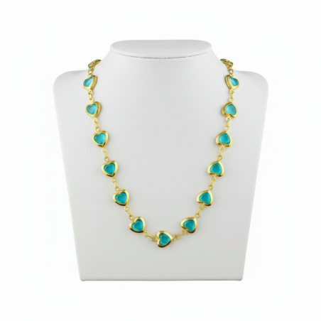 Turquoise Hearts Necklace