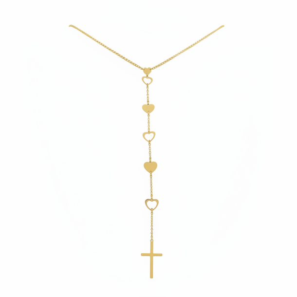 Hearts & Cross Necklace