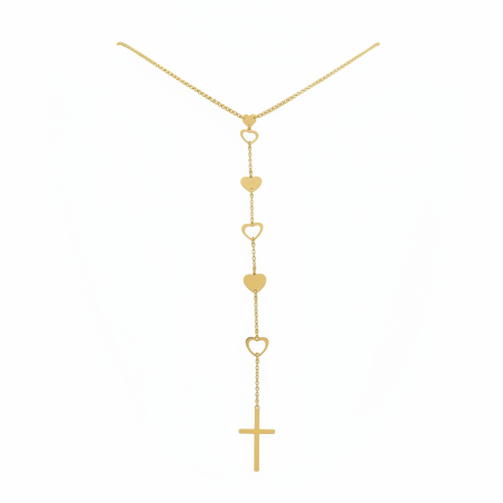 Hearts & Cross Necklace