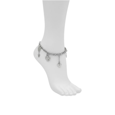 Bransoletka Na Kostkę Srebrna Charms
