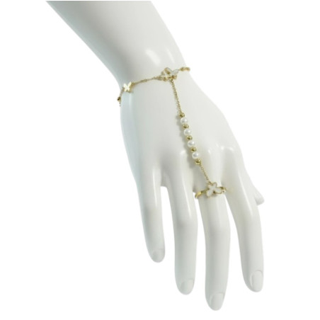 Butterfly Pearl Hand Chain