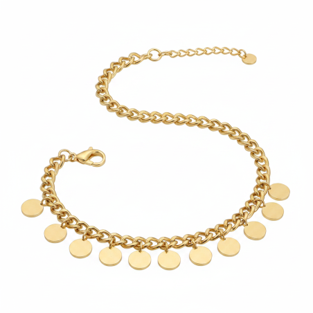 Goldene Plättchen Armband