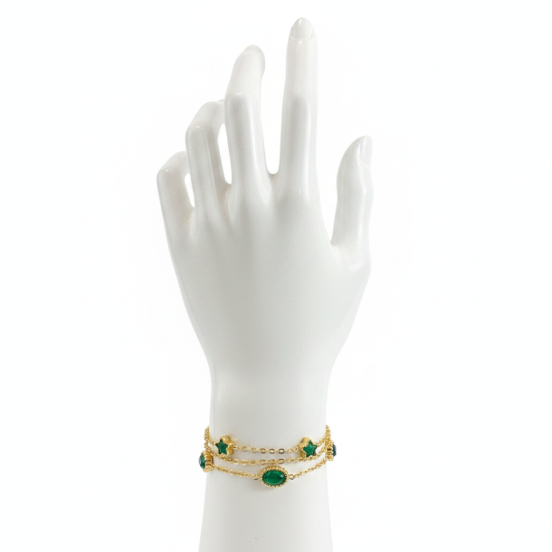 Emerald Charm Bracelet