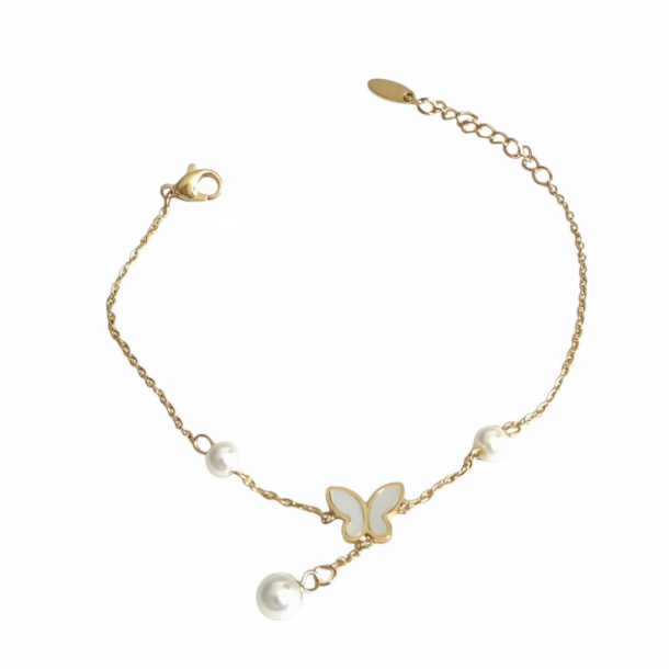 Pearl Butterfly Bracelet