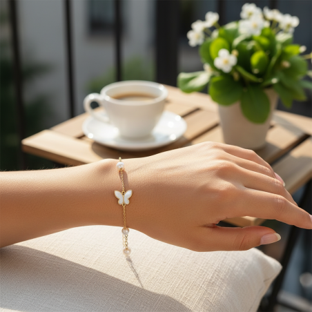 Pearl Butterfly Bracelet