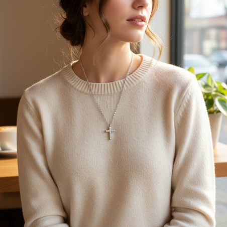 Cross Necklace Sparkle
