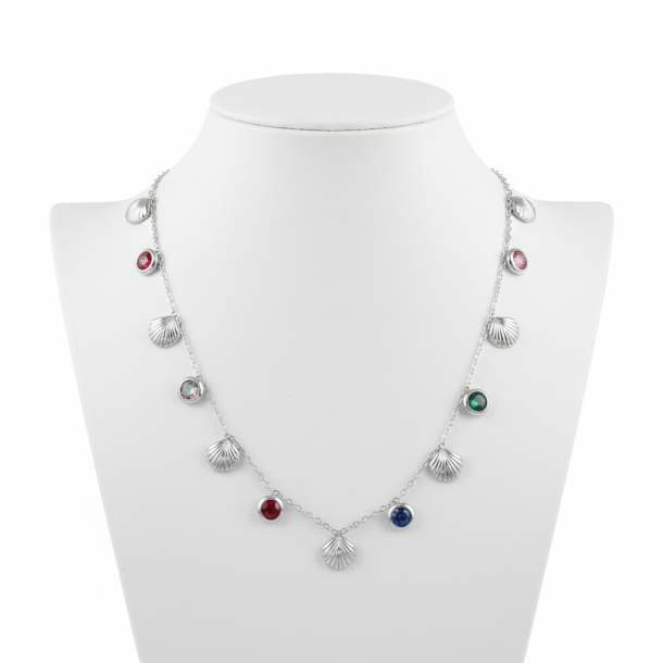 Shells & Zirconia Necklace