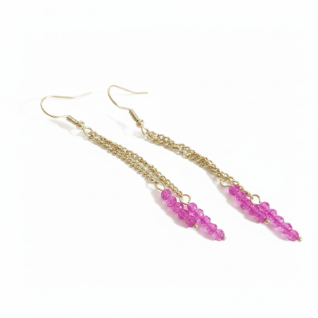 Carmen Fuchsia Dangle Earrings