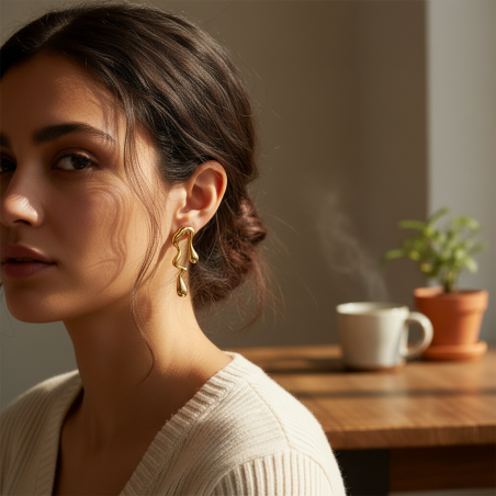 Golden Wave Earrings 2