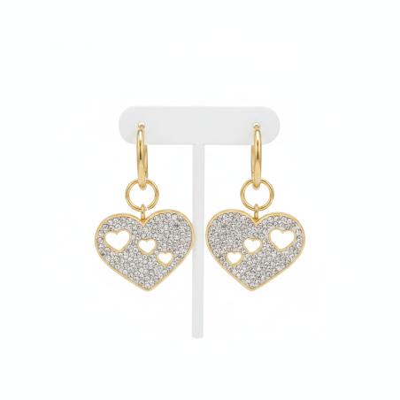 Dazzling Heart Earrings