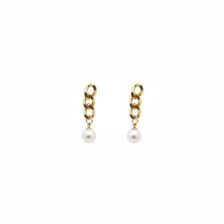 Chain Pearl Earrings