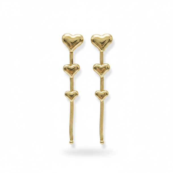 Amore Heart Dangle Earrings